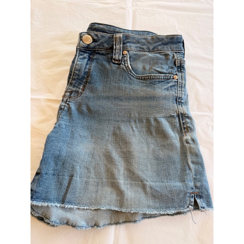 Seven7 Denim Shorts Womens 4 Blue Good Raw Hem Distressed Euphoria MY3208EU